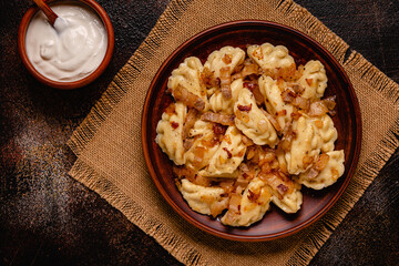 Dumplings, filled with mashed potatoes.