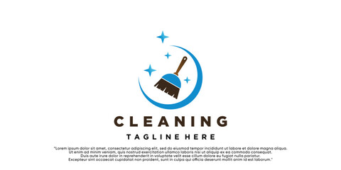 Logo design cleaning inspiration for business Premium Vector