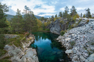 Fototapeta na wymiar River course in Norway