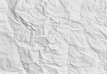  White crumpled paper texture background