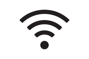 Wi Fi symbol signal connection. Vector wireless internet technology sign. Wifi network communication icon.