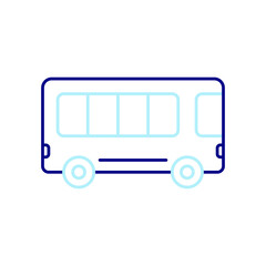 Bus Icon, Travel Anywhere by Bus, to reduce emissions.