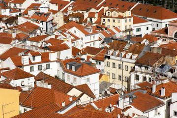 Rote Dächer von Lissabon