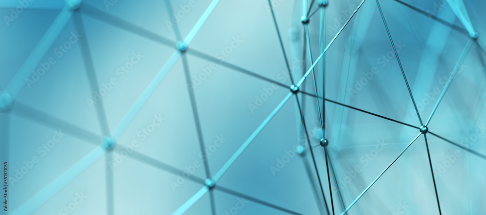 Poster blue digital cyberspace and digital data network connections concept. transfer digital data hi-speed