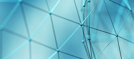 Blue Digital cyberspace and digital data network connections concept. Transfer digital data hi-speed internet, Future technology digital abstract background concept. 3d render.