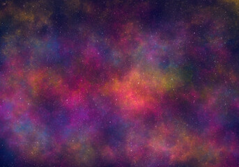 Obraz na płótnie Canvas Nebula and stars in night sky. Space background.