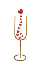 glass star new year party gold champagne festive party love valentine