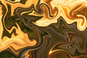 Gradient Colors golden design marble texture swirl flow fluid motion. Art stone brush abstract Marbling ink colorful, Background textile digital creative wallpaper 