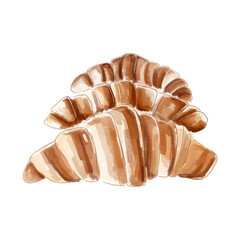 Croissant illustration hand made