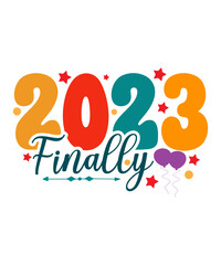 New Year 2023 SVG PNG Bundle, Retro New Year Svg, New Year Svg, New Year Shirt Design, Happy New Year 2023 Svg,