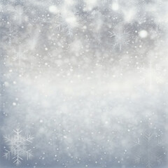 Winter Christmas snowflakes background, digital art