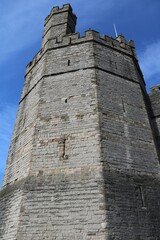 Obraz premium Caernarfon Castle in Caernarfon, Wales United Kingdom