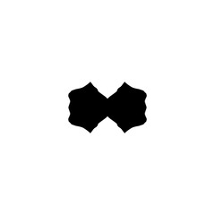 Bow tie icon. Simple style man fashion poster background symbol. Bow tie text frame. Bow tie logo design element. Bow tie t-shirt printing. Vector for sticker.