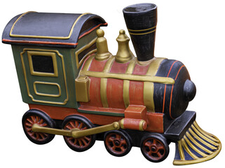 locomotive ancienne en bois style Far West