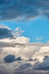 Naklejka na ściany i meble very beautiful blue sky with rain clouds