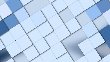 Illustration of a light background with a mosaic of blue and white squares