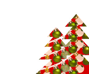 two figures of a Christmas tree