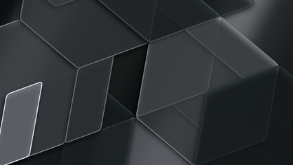 Dark design background with geometric shapes and effects