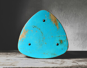 Detail of an old chair. Worn surface. Rust. Various background options. Bright colors. Minimalism. Sustainability