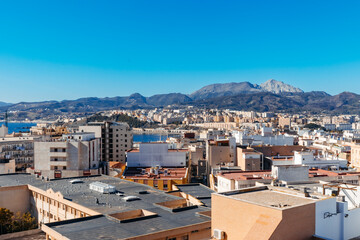  Aerial view of the center of the city of ceuta