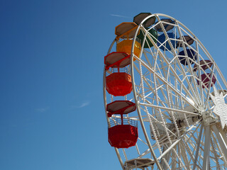 Ferris wheel Giradabo in Tibidabo Amusement Park, Barcelona, Spain