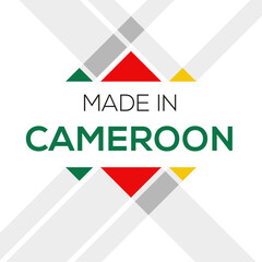 Made in Cameroon, vector illustration.