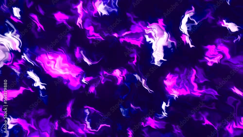 Poster stylish 3d abstract animation color wavy smooth wall. concept multicolor liquid pattern. purple blue