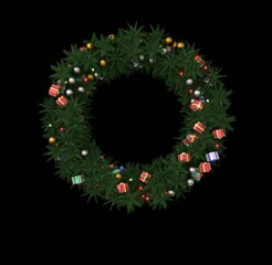 Decorative Wreath Font - Letter O