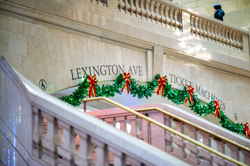New York City, NY - November 30th, 2018: Interior details of the main hall of Grand Central