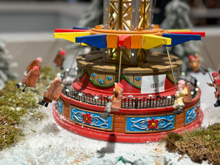 Christmas Merry Go Round Toy. Holidays concept