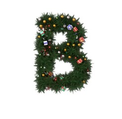 Decorative Wreath Font - Letter B