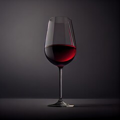 Glass with red wine - 551383624