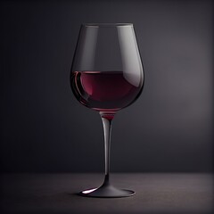 Glass with red wine - 551383632