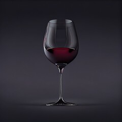 Glass with red wine - 551383634