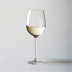 Glass with white wine - 551383639