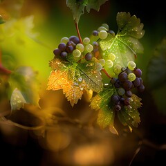 Grapes in vineyard - 551383658