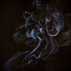 Smoke on black background - 551383660