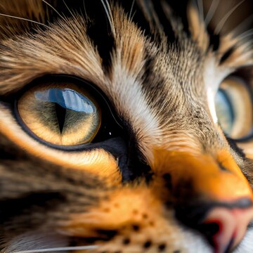 Cat's eyes close-up