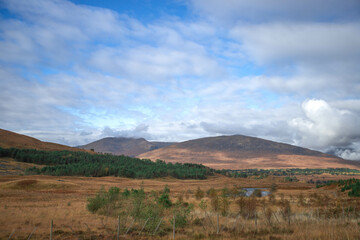 landscape with mountains and clouds
