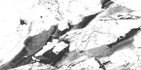Fototapeta premium Black and white marbled background. Realistic stone texture vector