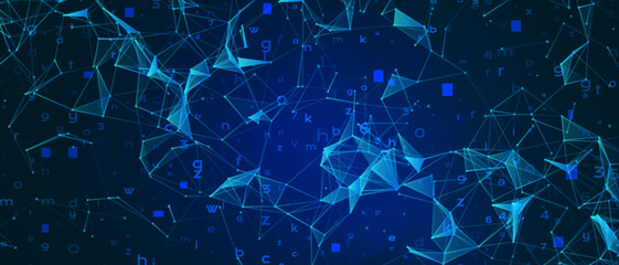 Vector futuristic technology background. Digital network concept. Data transmission