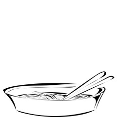 Asiatisches Nudelgericht