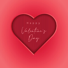 valentine day card with heart