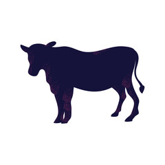 cow silhouette design