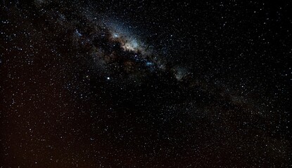 Beautiful galaxy starry night sky with the milky way