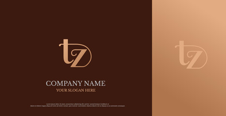 Initial TZ Logo Design Vector 