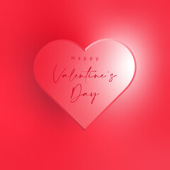 valentine card with red heart