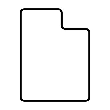 recommend clip art: Utah state of United States of America, USA. Simplified thick black outline map with rounded corners. Simple flat vector illustration