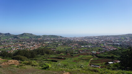 The view from Mesa Monta hiking trail in Tenerife, Canary Islands, Spain  - obrazy, fototapety, plakaty