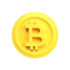 bitcoin 3d illustration. Isolated 3d render